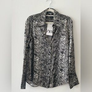 Zara animal print shirt